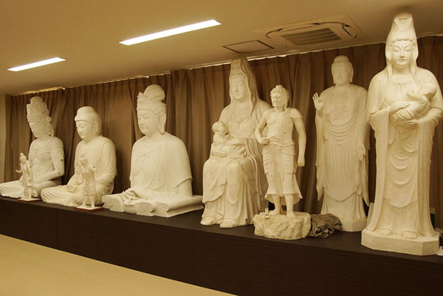 Plaster prototype of a Buddhist statue