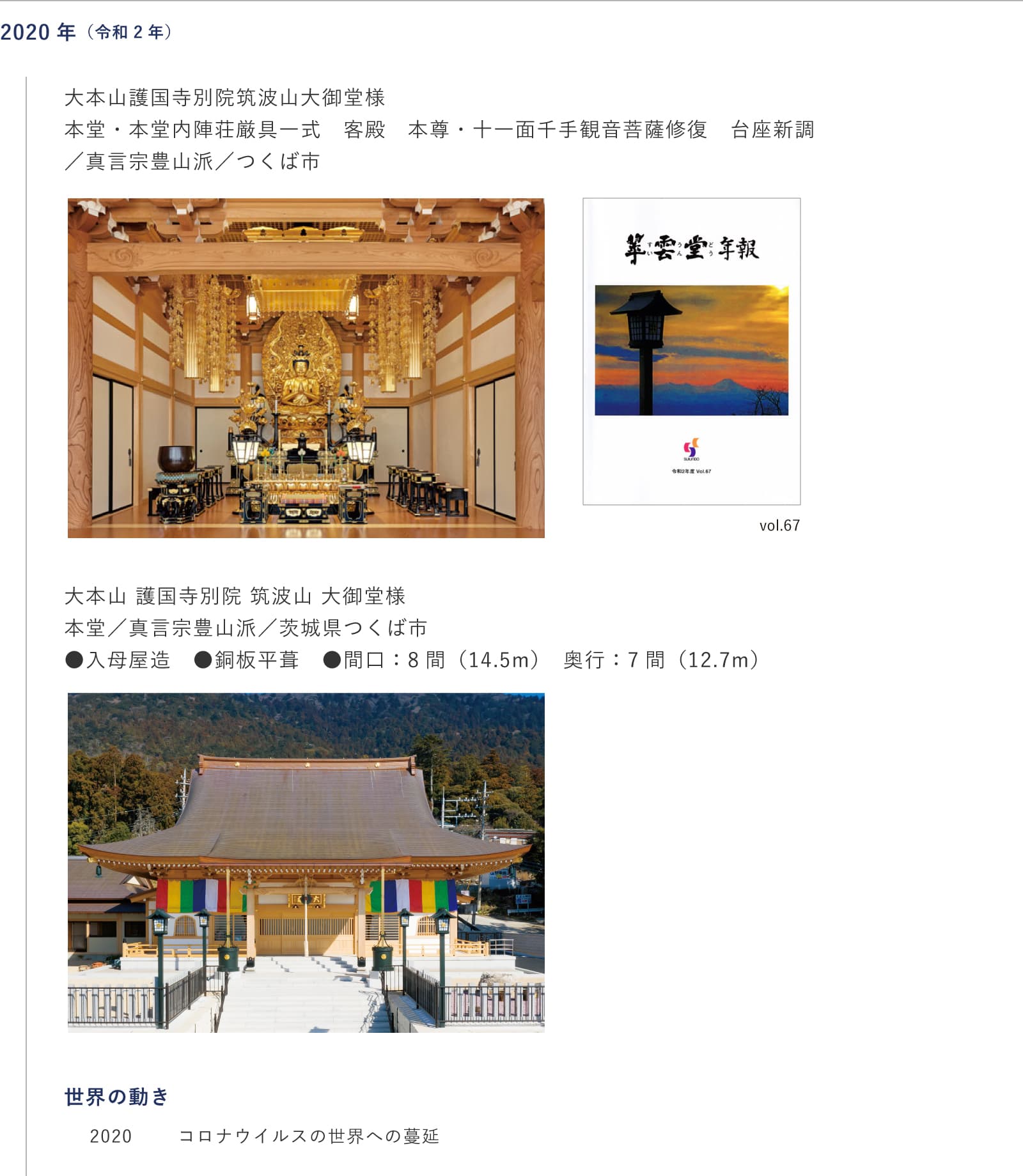翠雲堂の歴史 2020年