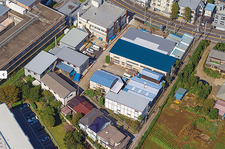 空撮 翠雲堂松戸工場