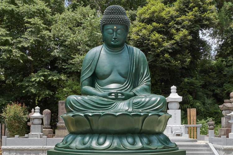 東福寺様（真言宗豊山派・千葉県流山市）　唐金製 阿弥陀如来坐像