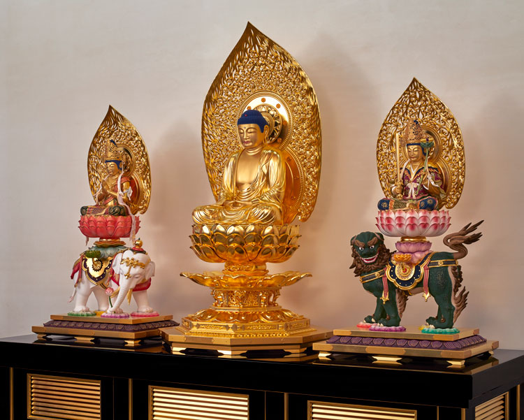 Shakyamuni Triad, Fusaiji-Temple, Rinzai-shū Kenchoji-school (Tachikawa City)
